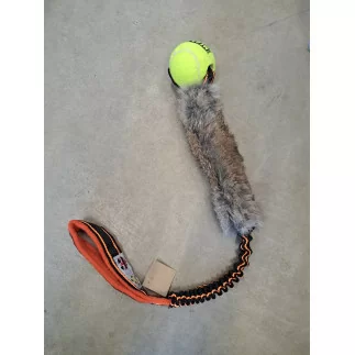 Paws Made™ Tennisball Bungee mit Kaninchenfell