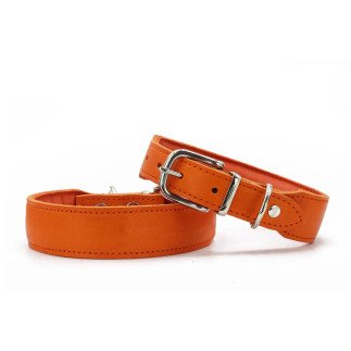 Maul | Lederhalsband Mono Pop Orange