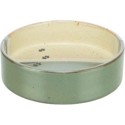 TRIXIE Keramiknapf Grün/Beige – 0,2 l | Ø 12 cm