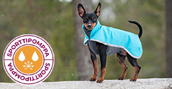Hund mit SporttiPomppa Softshellmantel